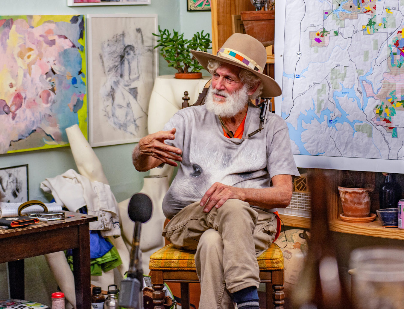 Andy Mahler at a house in Bloomington, December 2024 | Photo by Steven Higgs