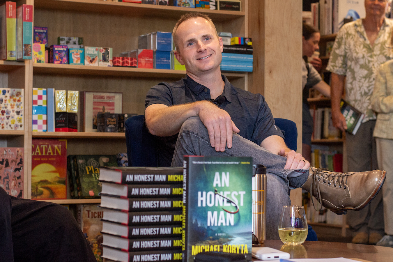 Michael Koryta at a book signing in Morgenstern Books in 2023. | Photo by Nick Bauer