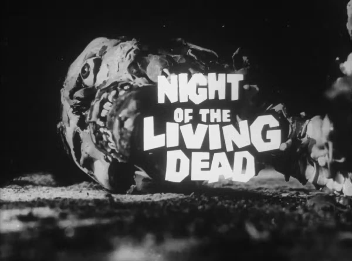 A title card for George Romero’s 1968 classic ‘The Night of the Living Dead.’ 