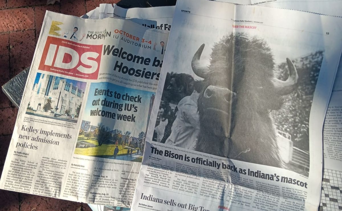 Copies of the Indiana Daily Student newspaper