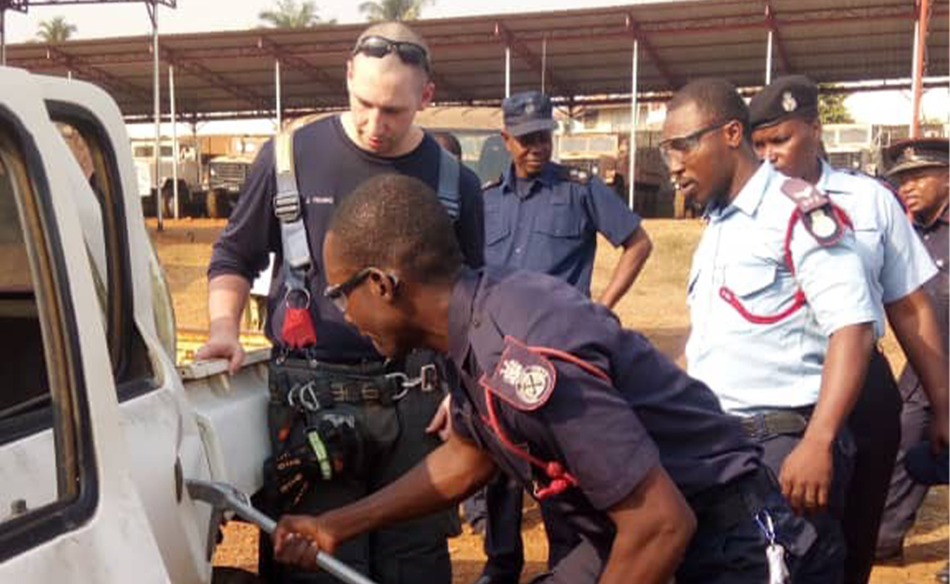 The Bloomington Fire Department sent five firefighters to Sierra Leone in February to share expertise and training methods wi