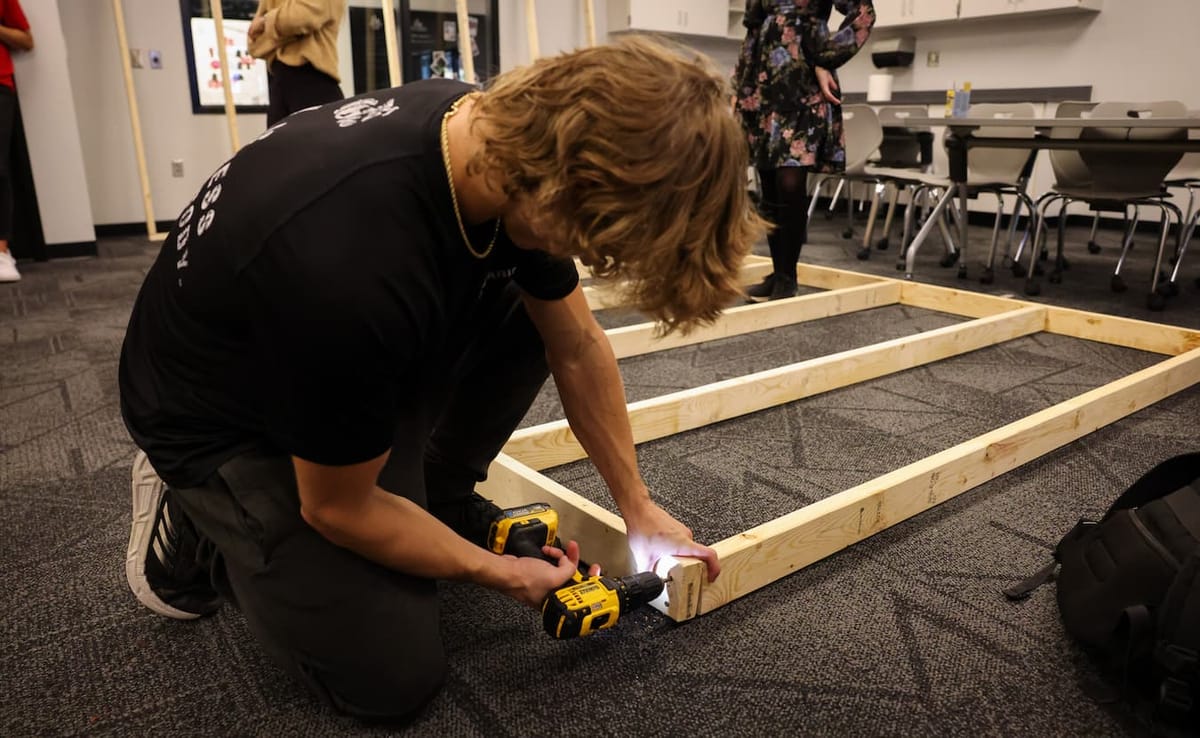 A student works in the Design Studio in the Innovative Learning Center at Edgewood High School in Ellettsville. Edgewood has