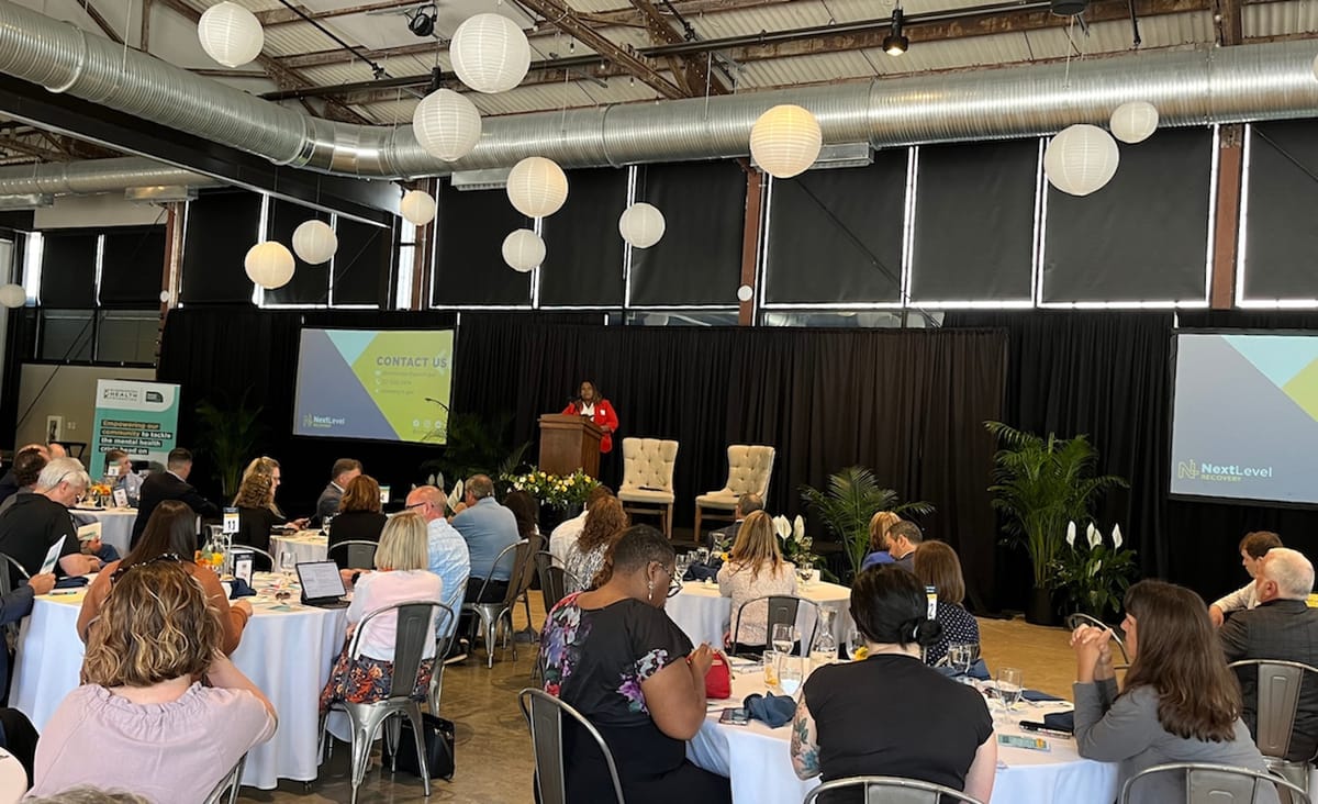 At a gathering of more than 100 diverse stakeholders in May, Michelle Gilchrist, President and CEO of Bloomington Health Foun