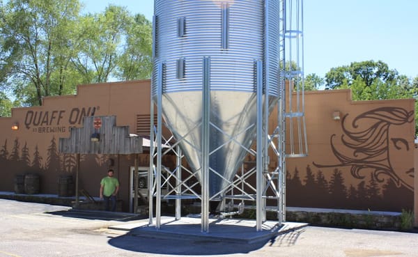 Mark Havens, head brewer of Quaff ON! Brewing Company, stands in the doorway of the Quaff ON! production site in Brown County