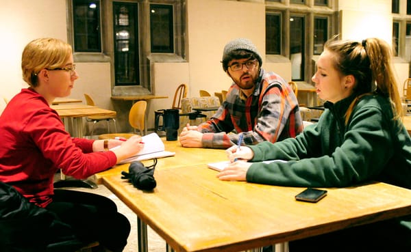 Helping Offenders Prosper in Employment, or HOPE, mentors (l-r) Haley Clements, Jesse Cooperman, and Sarah Swank, are each pa