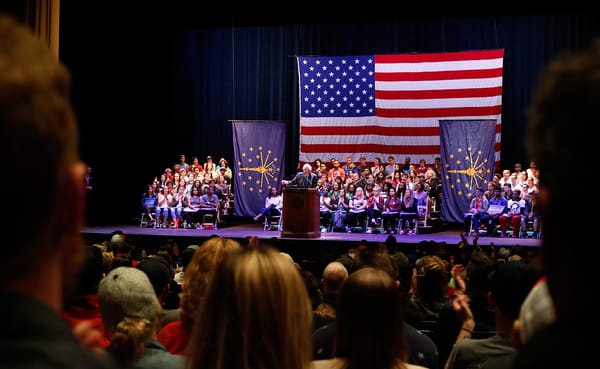 Vermont Senator Bernie Sanders has been the only presidential candidate of either party to visit Bloomington during this camp