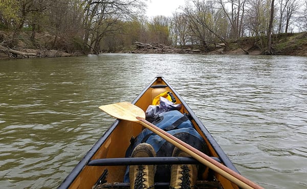 Adventure-travel writer Michael Waterford recommends spending some time in a canoe or kayak on southern Indiana's rivers, inc
