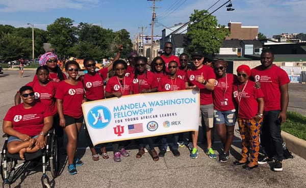 This summer, 25 IU Mandela Washington Fellows took part in Bloomington's 4th of July Parade. Sierra Leone's Eastina Marian Bo