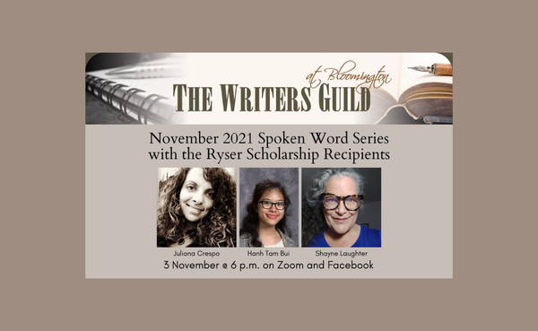 The Writers Guild Spoken Word Series on 3 November features writers from the Ryser Scholarship: winners Hanh Tam Bui and Juli