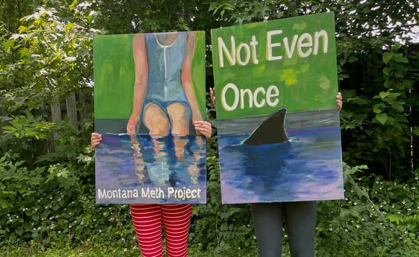 Bloomington high school student Hazel Hammerstein founded the nonprofit Indiana Prevention Project. Above, Hazel and her sist