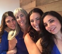 Ruthie (second from left) with her daughters, who she considers "very special friends," (l-r) Leigh, Arianna, and Eve. | Courtesy photo