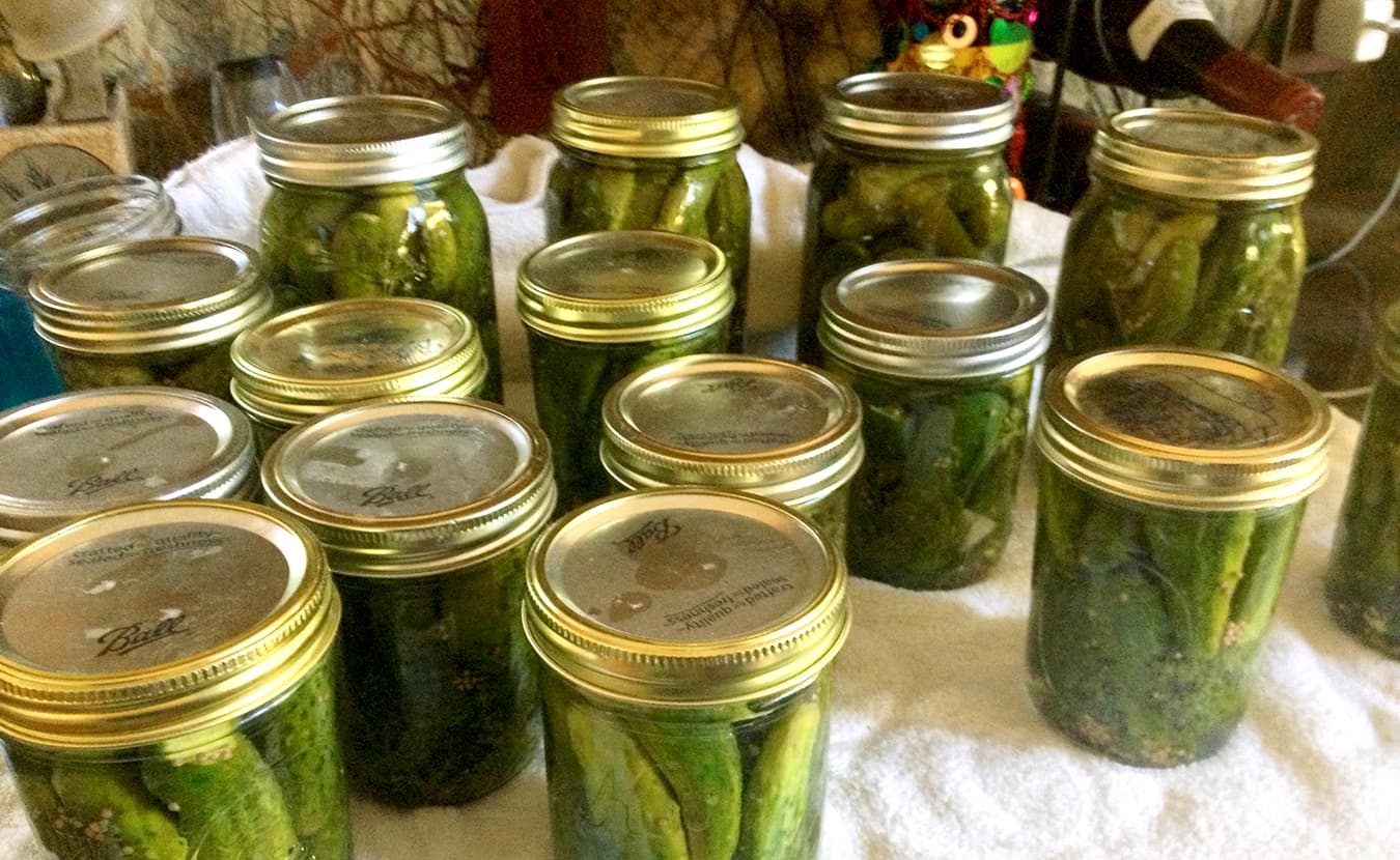 Jonna's plentiful harvest allowed her to do a variety of things with the vegetables, including making pickles. | Photo by Jonna Mary Yost