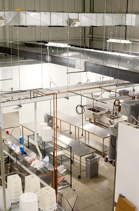 The new space has multiple kitchens and four bays that are rented out to local food and beverage businesses. | Photo by Lynae Sowinski