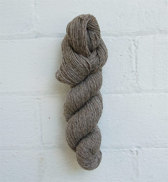One of Lindsay's two skeins of Marble Hill Farm's natural gray sock-weight yarn. | Photo by Lindsay Welsch Sveen