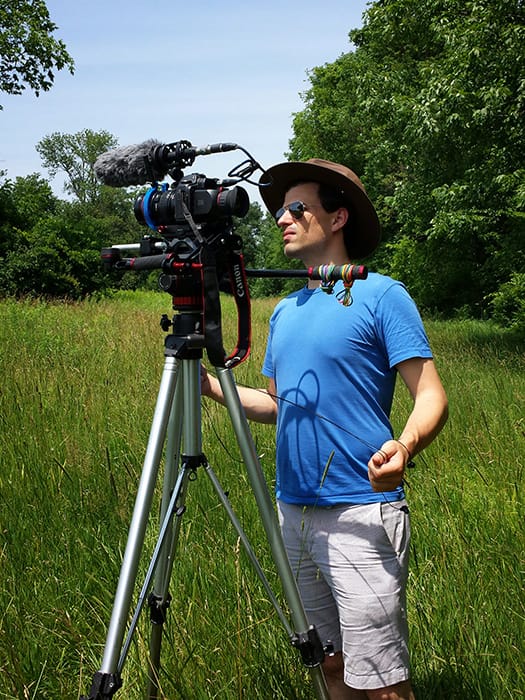Director Geoffrey George on location. | Photo courtesy of