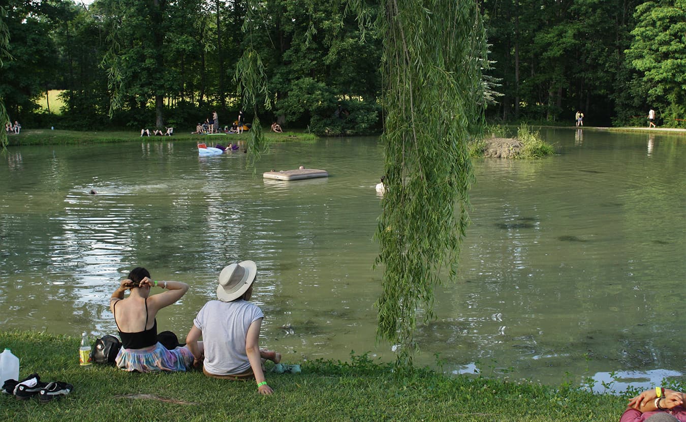 Stable Studio's grounds span 55 acres, including a small pond near the stage. | Photo by Garrett Walters