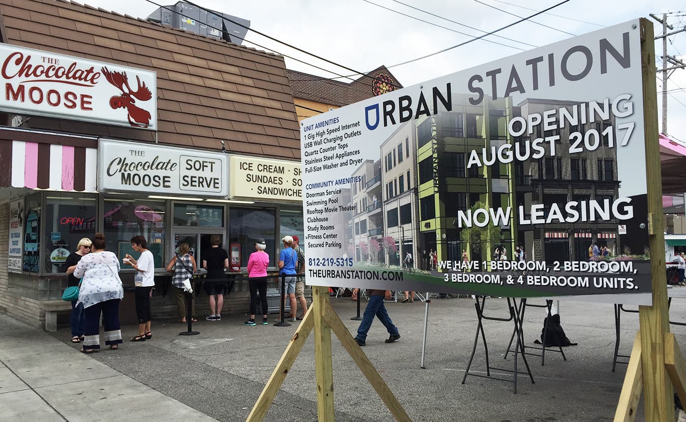 Change is coming to The Chocolate Moose — a sign for the new apartments is already in place. | Limestone Post