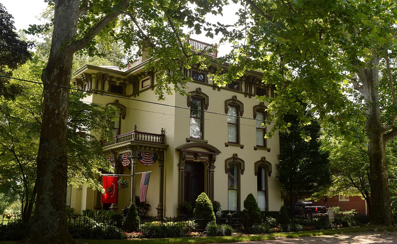 There are many historic homes in downtown Vevay. | Photo by Michael Waterford
