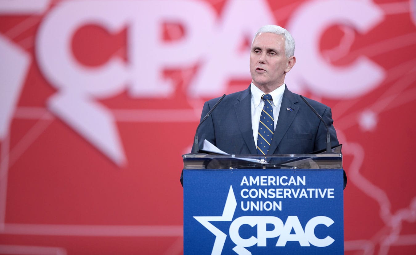 Trump’s vice presidential running mate and Indiana Governor Mike Pence. | Photo by <a href="https://www.flickr.com/photos/gageskidmore/16502595039/in/photolist-r9h7yF-qtWELt-r9aH7y-ror9xf-qtWPFH-qtJAno-rqJ9x8-rqCWHJ-r7pQHB-r7pSkK-9nLqCk-7Rc3CN-dPkNWY-rBumGX-7EAzJY-7EAB23-Fabpq-4Xi3iq-4XdKmn-5ugQS2-7VYM6u-qAEd9u-7NQMvz-r7oGTR-qtHqJ7-r98BDG-JgSHb1-dByqUU-r9g2Ta-dXNjMg-7NUN7o-zGJtT-tQkq91-7f36P5-rphLv1-tu9ztL-5ugM8R-4SRq23-DEif5V-9vX9EQ-9vX9yw-67qvM6-24K9Zk-CgScw-2yoHRy-7NUMWs-JCAjSv-7dutxz-q8eEc8-q6k3ye" target="_blank">Gage Skidmore, Creative Commons</a>