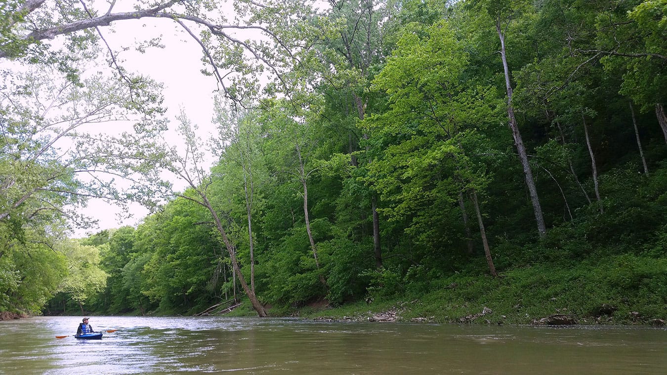 The Blue River, pictured here, is great for a weekend paddling trip with the whole family. | Photo by Michael Waterford