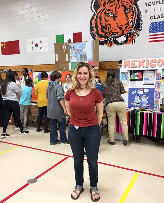 Carissa Marks at Templeton Eats Global, a school-wide international food festival. | Photo by Ruthie Cohen