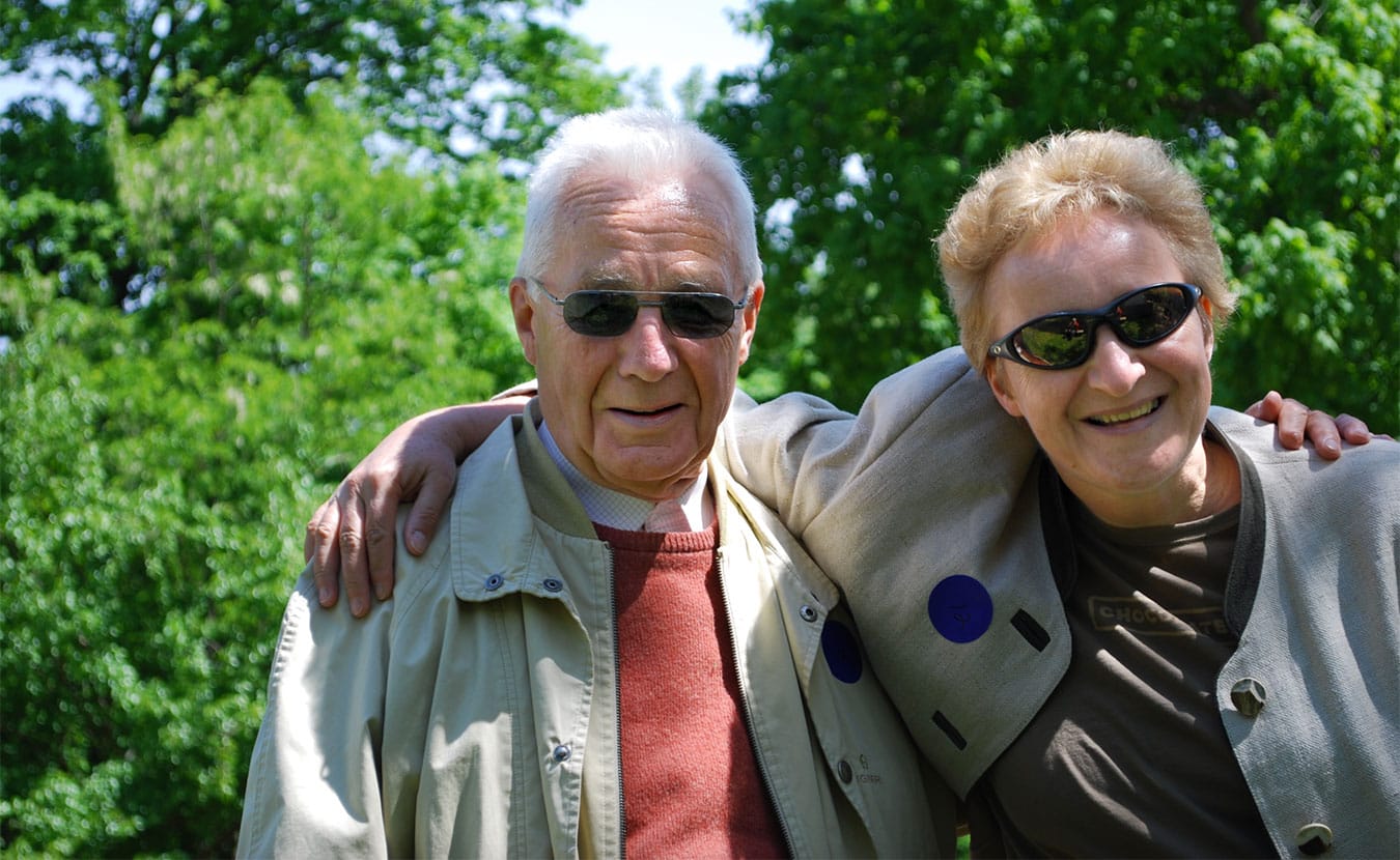 Oppenlander, right, with her father, Günter Schmidt. | Courtesy photo