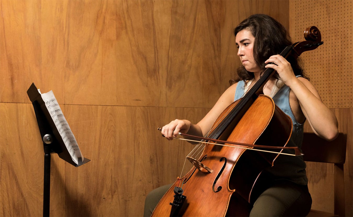 Susens is a cellist in the Indiana University Jacobs School of Music. | Photo by Ben Meraz