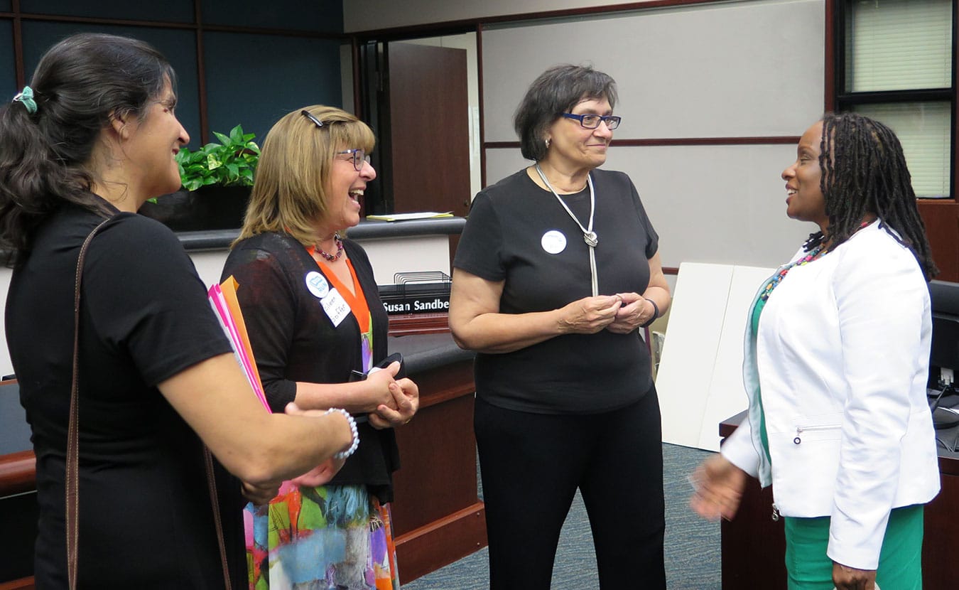 (l-r) Rise to Run co-founder Rachel Gulgielmo, Rise to Run national organizer Eileen Soffer, Rise to Run co-founder Regina Moore, and keynote speaker Attica Woodson Scott of the Kentucky State Legislature. | Limestone Post