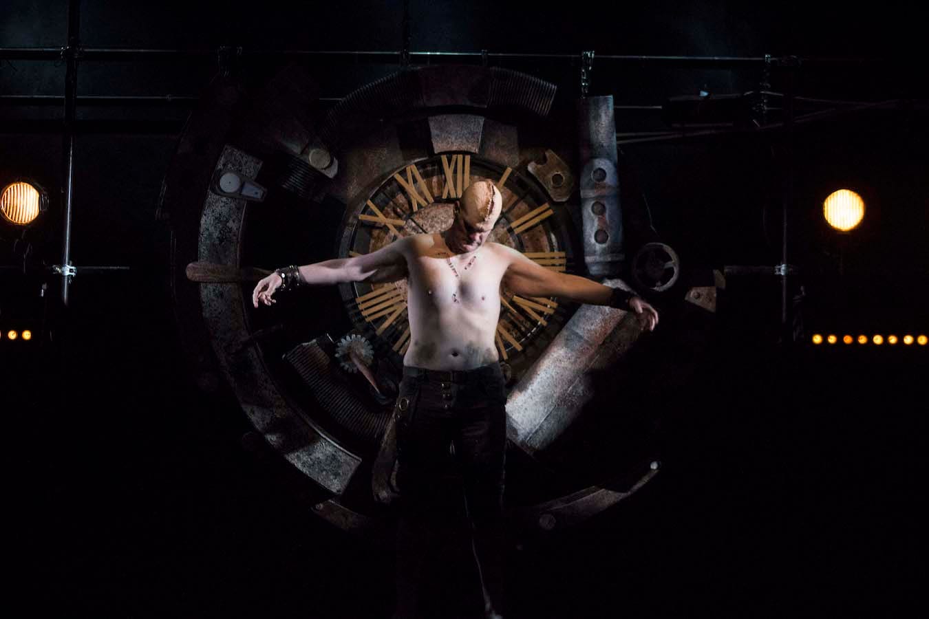In Nick Dear's adaptation of 'Frankenstein,' actor Christopher Ellis brings a more existential rendering of Mary Shelley's Creature to life at the Buskirk-Chumley Theater October 27 - November 5. | Photo by Mallory Smith