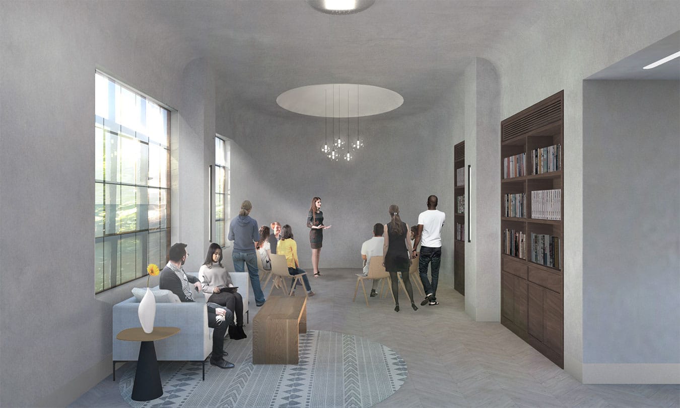  Of the educational space, David says, “We’re calling it a library, but it’s also a classroom.” | Image courtesy of Malane Benedetto