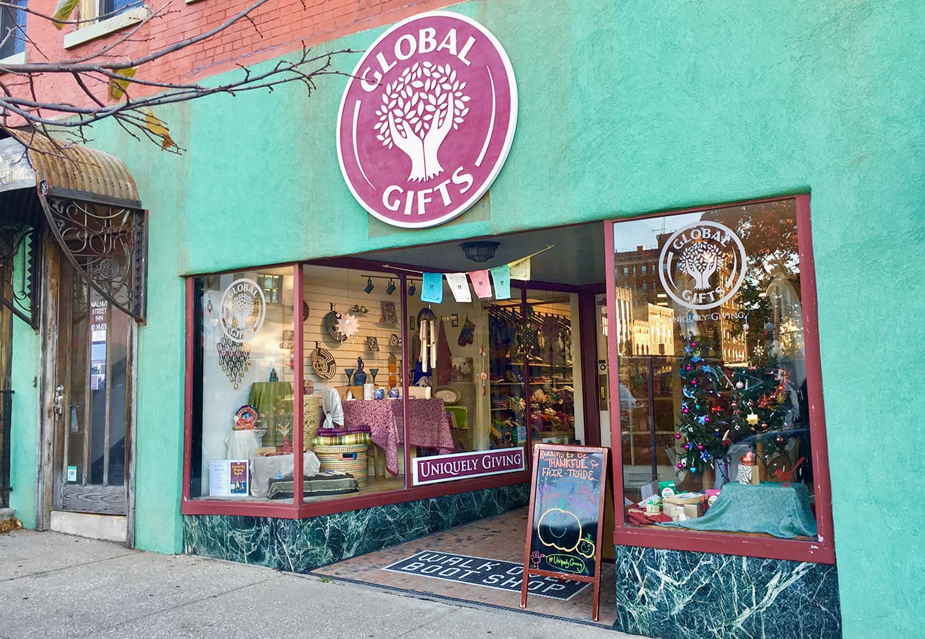 For the holidays this year, give gifts that keep on giving. Global Gifts offers a unique selection of fair trade and sustainably sourced goods from around the world. The nonprofit works with suppliers that ensure that artisans are paid fairly. “We have over 2,000 items, and we rotate our inventory seasonally and as trends change,” says Store Manager Dave Debikey. “The more we sell, the more the artisans make, and the bigger the impact on their lives.”