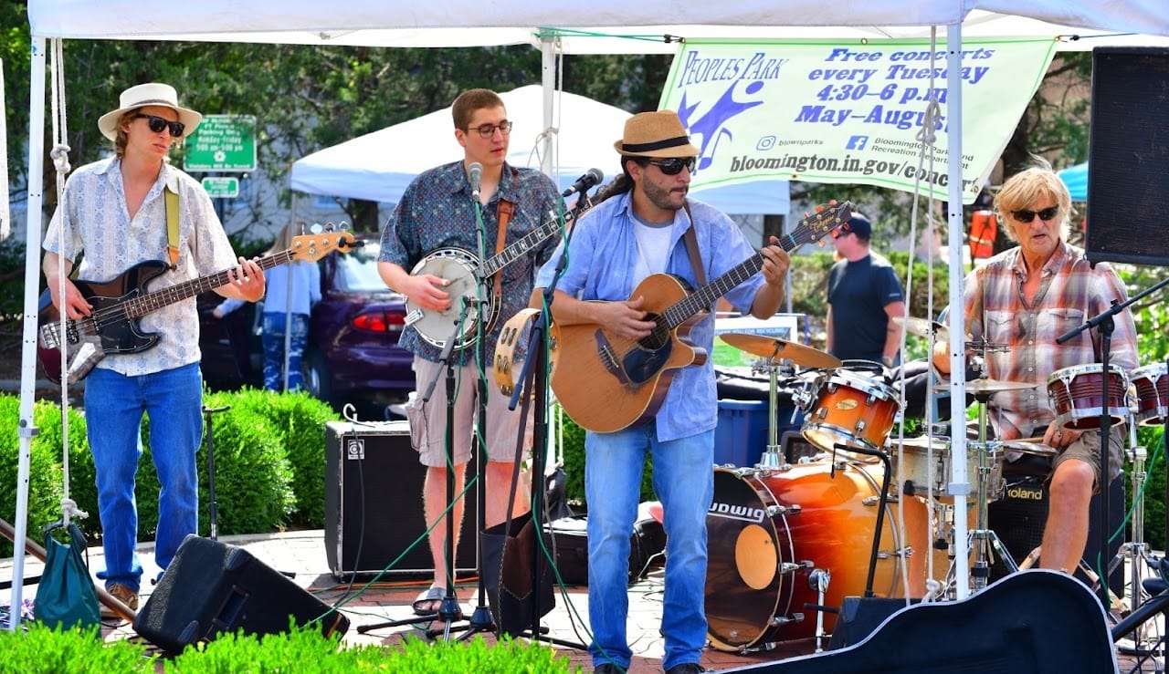 David Dávila González (center) formed the Latin-fusion project Matixando in 2011 in Costa Rica. In 2020, the band released its third album, “Breaking Away,” recorded, mixed, and mastered by Jake Belser at Primary Sound Studios in Bloomington. Matixando has performed at Lotus Festival, Peoples Park, Switchyard Park, Hard Truth Nashville, The Cabin Restaurant &amp; Lounge, and various farmers’ markets. | Courtesy photo