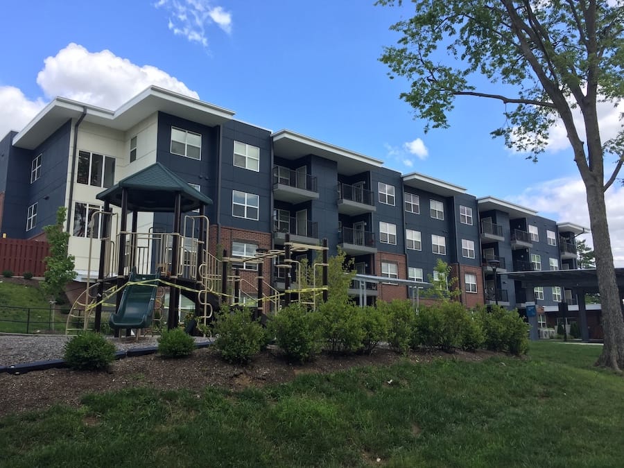 The Bloomington Housing Authority, which administers the U.S. Department of Housing and Urban Development’s federal housing choice voucher program locally, has 1,666 vouchers to award, and nearly all of them are in use. Another 1,500 people are on a waiting list, which is now closed. B-Line Heights (pictured), an affordable rental housing project on North Rogers Street, has 34 units. | Limestone Post
