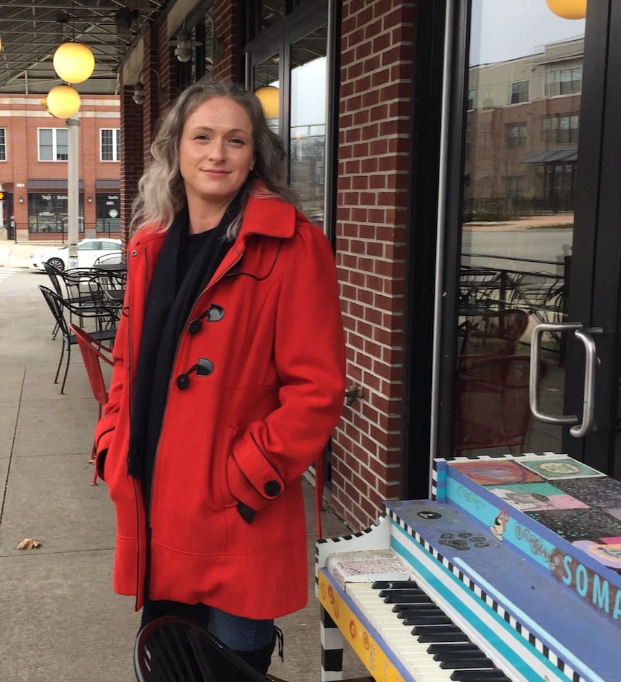 Emily Morgan, outside of her neighborhood coffee shop, is moving out of Monroe County because the rent on the house she and her partner lived in for ten years on the southside of Bloomington increased by &#36;800, or 77 percent, per month. | Limestone Post