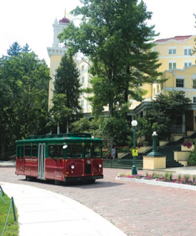 Historian and archivist Jeff Lane leads the French Lick Historic Trolley Tours in French Lick and West Baden Springs. | Courtesy photo