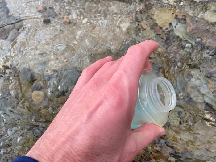 Stosberg filtered water from streams and lakes along the route so he wouldn’t have to carry any on the run.