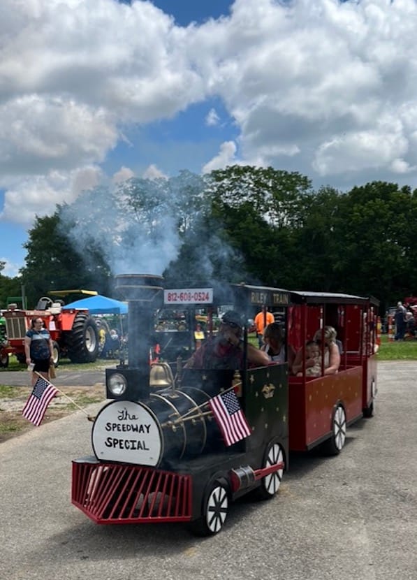 A Cub Cadet “locomotive” offered rides around the fairgrounds. | Limestone Post